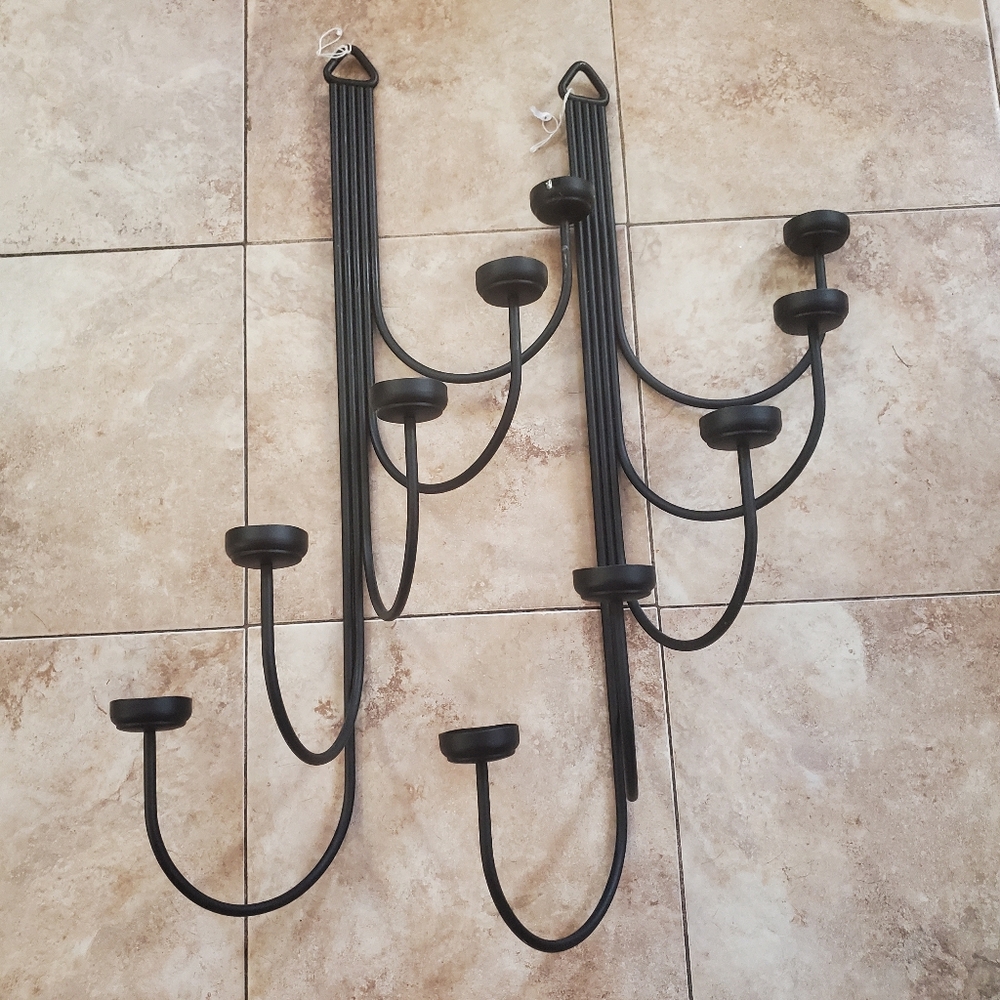 PartyLite Black Metal Candle Accents